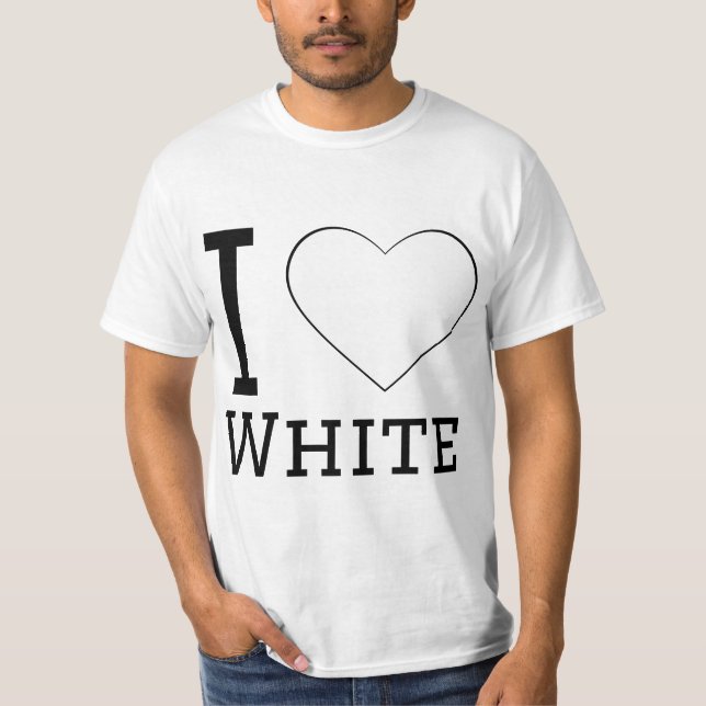 Camiseta Eu adoro branco (Frente)
