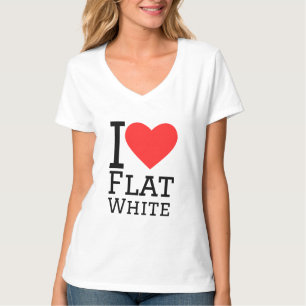Camiseta Eu adoro branco plano