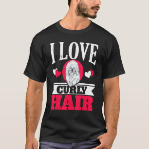 Camiseta Eu Adoro Cabelo Curvo Bichon Frise Cachorro Puppy