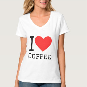 Camiseta Eu adoro café