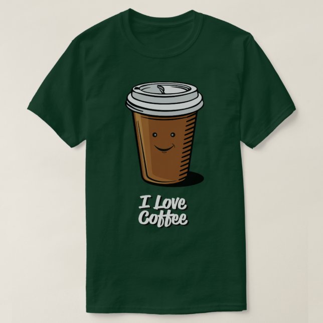 Camiseta Eu adoro café3 (Frente do Design)