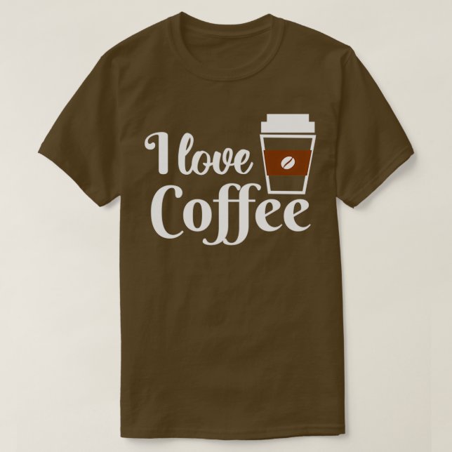 Camiseta Eu adoro café 5 (Frente do Design)