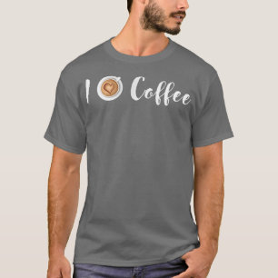 Camiseta Eu adoro café, café, café, café para beber café e 