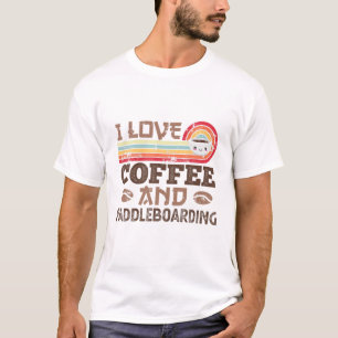 Camiseta Eu Adoro Café E Cute De Paddleboard Vintage Kawa