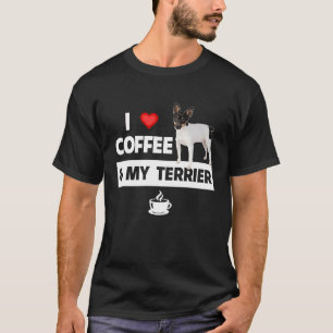 Camiseta Eu adoro café e meu cachorro Cachorro Cachorro Cac