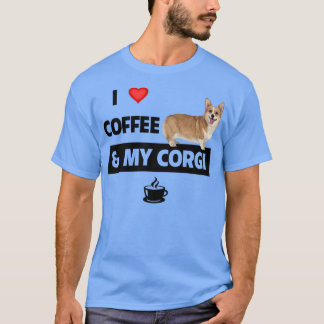 Camiseta Eu Adoro Café E Minha Mãe Pai De Corgi, Cachorro P