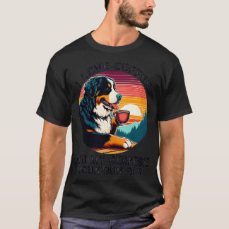 Camiseta Eu adoro café e o meu cão berner, montanha W