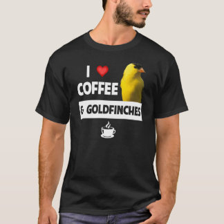 Camiseta Eu adoro café e pássaros dourados assistindo acamp