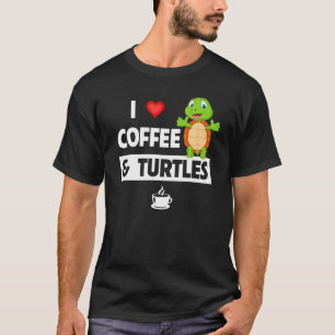 Camiseta Eu adoro café e tartarugas Cafeine Mug Tortoise Re
