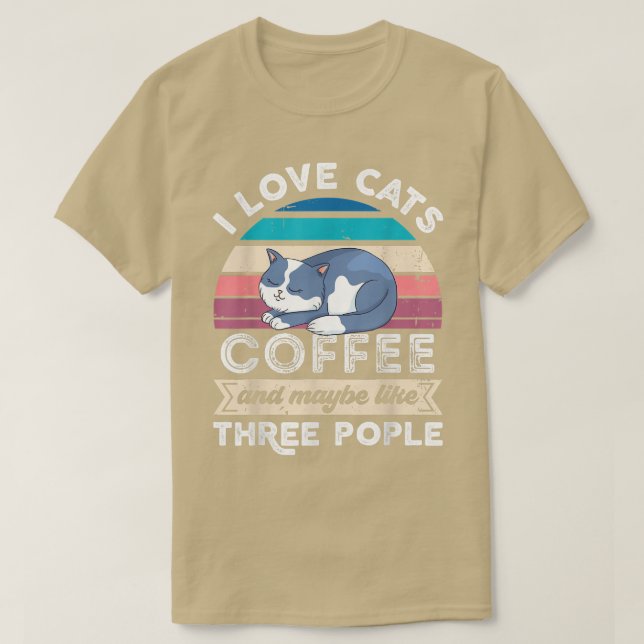 Camiseta Eu adoro café e três Pessoas (Frente do Design)
