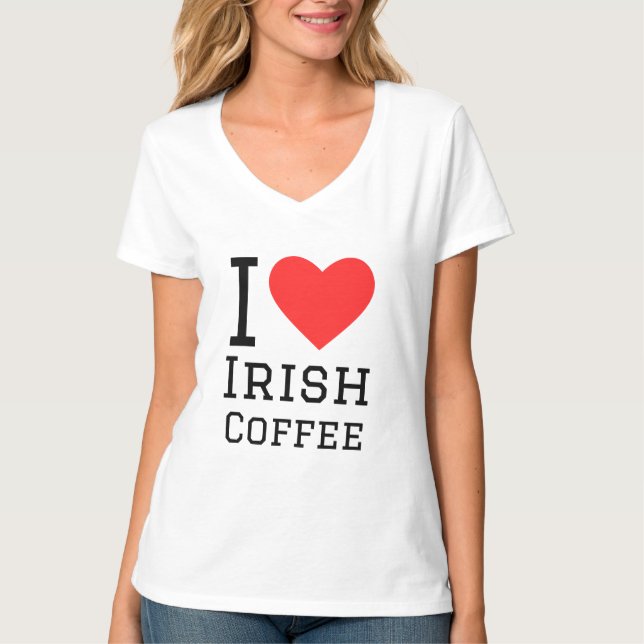 Camiseta Eu adoro café irlandês (Frente)