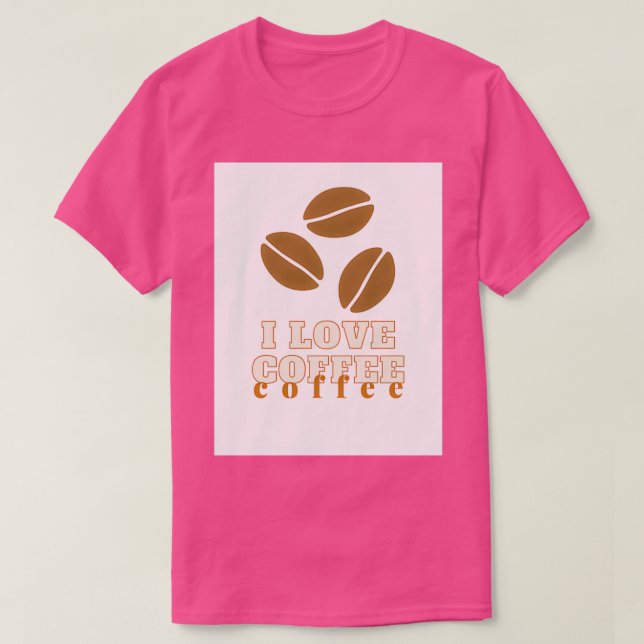 Camiseta Eu adoro café para 2 (Frente do Design)
