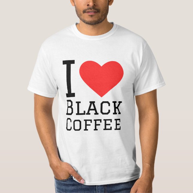 Camiseta Eu adoro café preto (Frente)