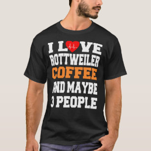 Camiseta Eu Adoro Café Rottweiler E Talvez 3 Pessoas