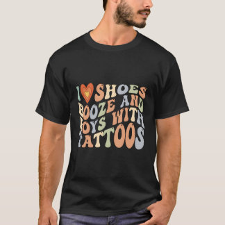 Camiseta Eu Adoro Calçados Booze E Tatuagens