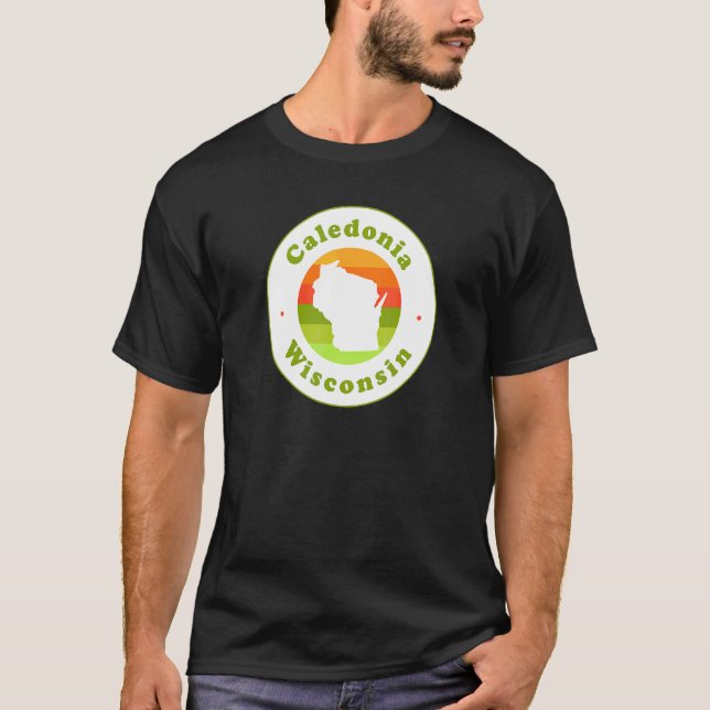 Camiseta Eu adoro Caledonia Wisconsin Wi Vacation Souvenir (Frente)