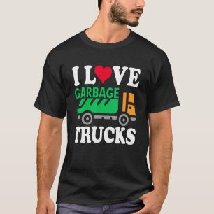 Camiseta Eu Adoro Caminhões De Lixo Reciclagem Lixo Criança