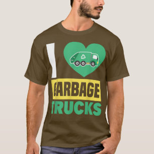 Camiseta Eu Adoro Caminhões De Lixo Reciclando Motorista De