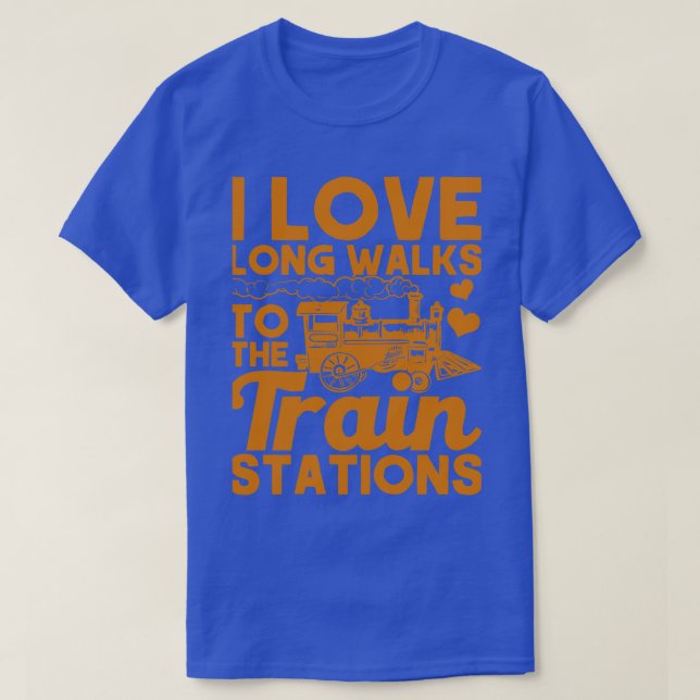 Camiseta Eu Adoro Caminhos Longos Para Estações De Comboios (Frente do Design)