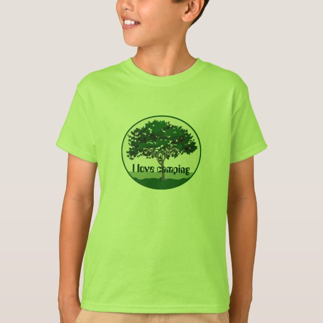 Camiseta Eu adoro Camping Kids T-shirts (Frente)
