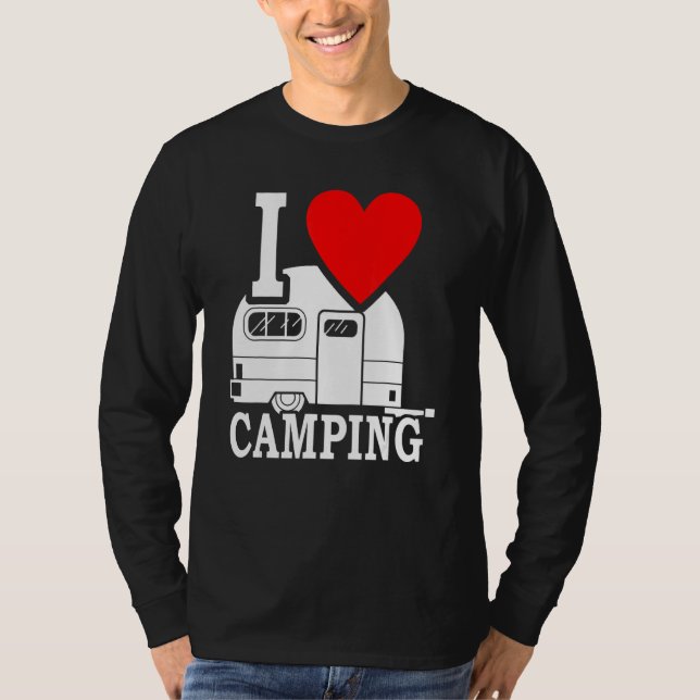 Camiseta Eu Adoro Camping Sayings Accessories Caravan (Frente)