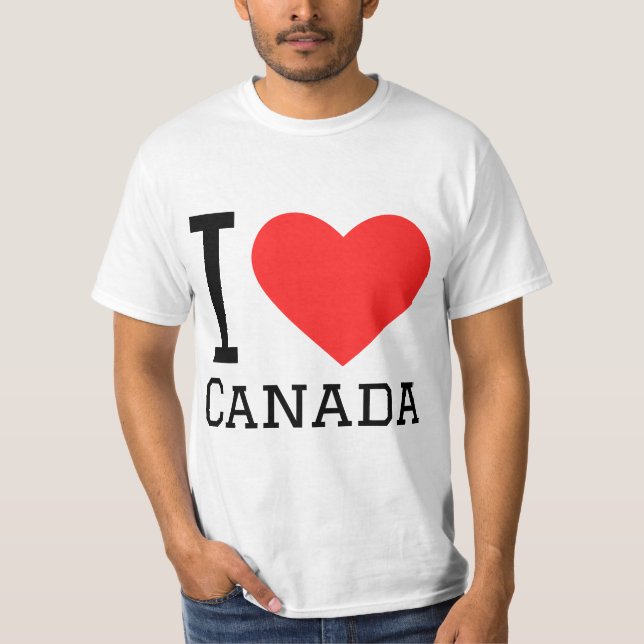 Camiseta Eu adoro canadá (Frente)