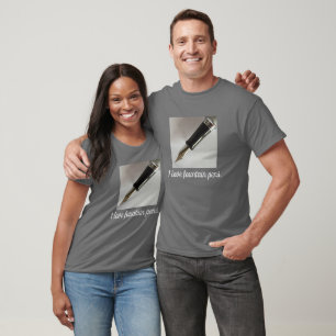 Camiseta Eu adoro Canetas de fontes