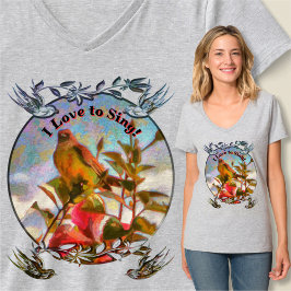 Camiseta Eu adoro cantar cantora do lado de fora 2338