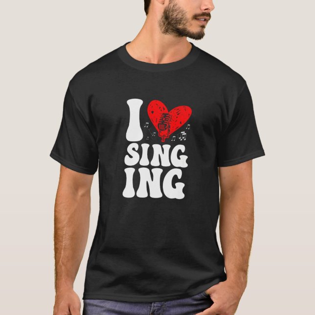 Camiseta Eu Adoro Cantar Karaoke Singer Voice Coach Premium (Frente)