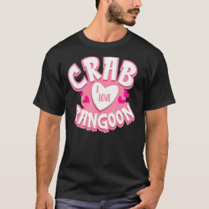 Camiseta Eu Adoro Caranguejo Rangoon Puff Cheio Queijo Cent