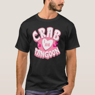 Camiseta Eu Adoro Caranguejo Rangoon Puff Cheio Queijo Cent