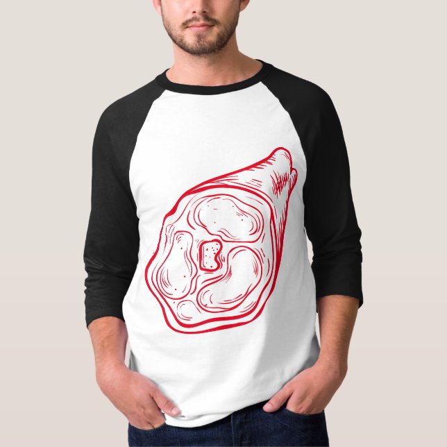 Camiseta Eu adoro carne (Frente)