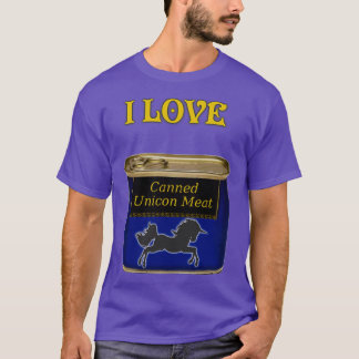 Camiseta Eu adoro carne de Unicórnio enlatada