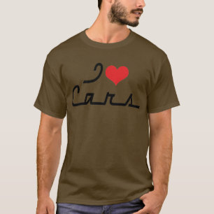 Camiseta Eu Adoro Carros De Coração - Pão De Carro Clássico