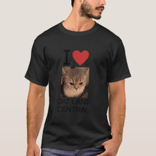 Camiseta Eu Adoro Cat Land Central Cat Memória Kitten Lover