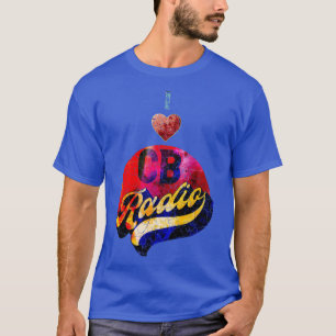 Camiseta Eu adoro CB HAM Radio Vintage Heart Design