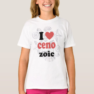 Camiseta Eu adoro cenozoico, citação engraçada para cientis