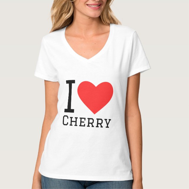 Camiseta Eu adoro cereja (Frente)