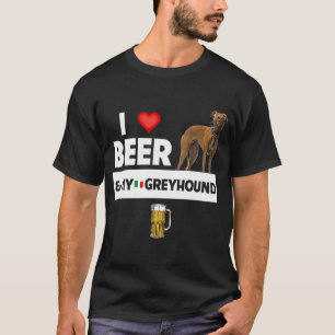 Camiseta Eu adoro cerveja e meu cão galinheiro italiano mãe