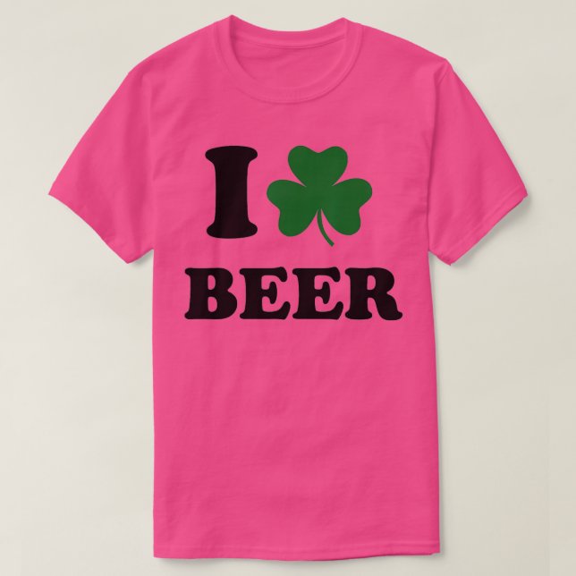 Camiseta Eu adoro cerveja shamrock (Frente do Design)