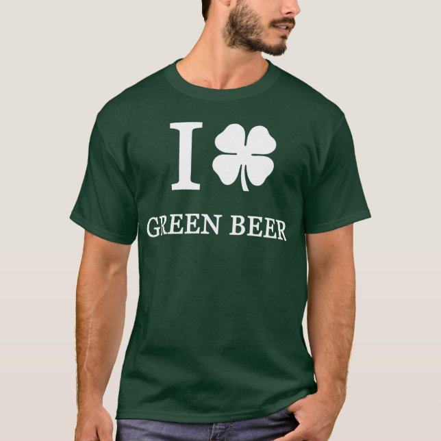 Camiseta Eu adoro cerveja verde (Frente)
