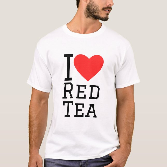 Camiseta Eu adoro chá vermelho (Frente)