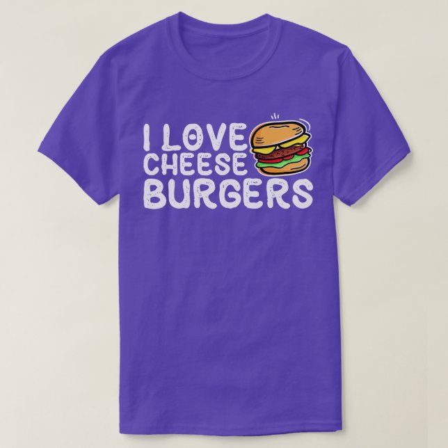 Camiseta Eu adoro Cheese Burgers Hamburger Women and Cheese (Frente do Design)