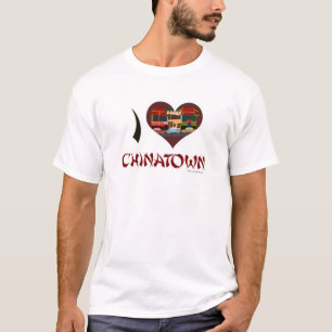 Camiseta Eu adoro Chinatown San Francisco Illustrated Desig