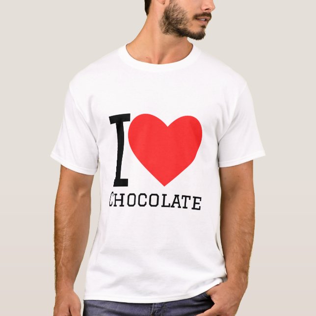Camiseta Eu adoro chocolate (Frente)