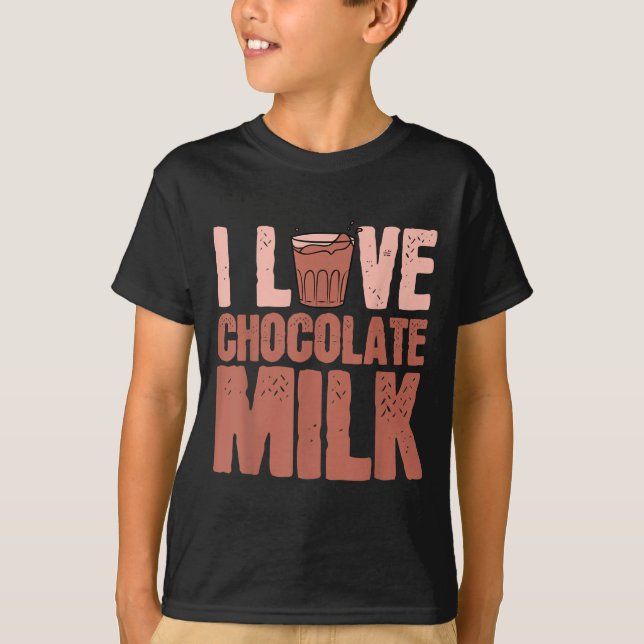 Camiseta Eu Adoro Chocolate Comida De Leite Comendo Cotas D (Frente)