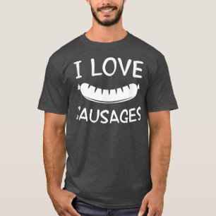 Camiseta Eu Adoro CHURRASCO Comida de salsichas