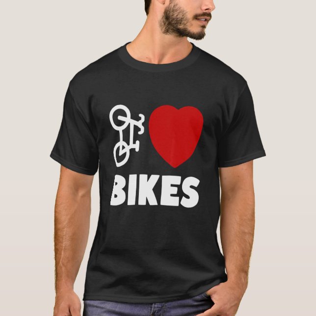 Camiseta Eu adoro ciclista de bicicletas (Frente)