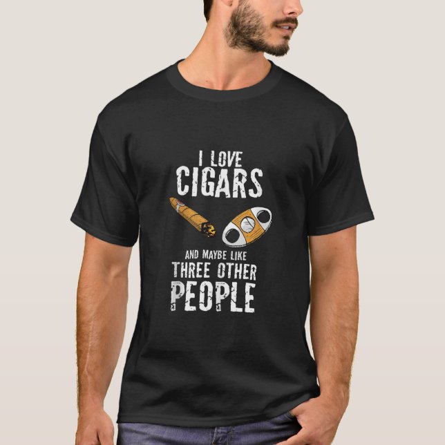Camiseta Eu Adoro Cigarros E Talvez Mais 3 Pessoas Engraçad (Frente)