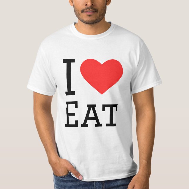 Camiseta Eu adoro comer (Frente)
